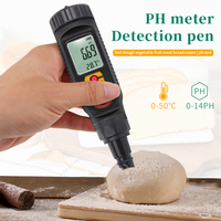 Multifunctionele bodemvoedings-PH-meter voor pen met roestvrijstalen puntsonde-elektrode voor detectie van deeg, vlees, fruit en kaas