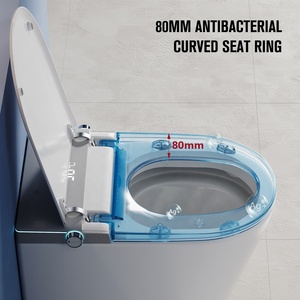 Inodoro Inteligente Suspendido sin Borde con Sifón en <span class=keywords><strong>P</strong></span> Autolimpiable Montado en la Pared WC Bidé Automático - Product Image 5