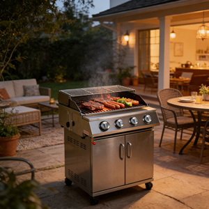 Parrilla Comercial para Barbacoa a Gas con Quemador de Piedra Volcánica, Parrilla para Cocinar, Máquina para Asar Kebab - Product Image 5
