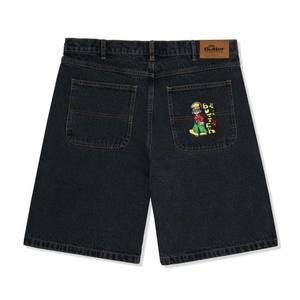 Shorts en jean en coton surdimensionnés pour hommes, streetwear personnalisé, OEM, déchirés, brodés, baggy - Product Image 1