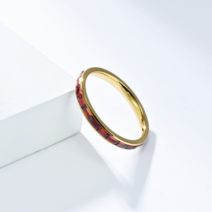 แหวนพลอยชุบทองสำหรับผู้หญิงสำหรับเป็นของขวัญ - Product Image 3