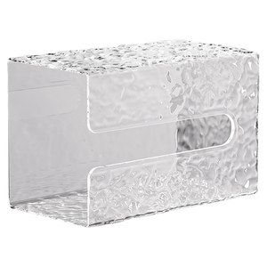 Boîte à mouchoirs transparente murale pour salle de bain, porte-mouchoirs en plastique - Product Image 1