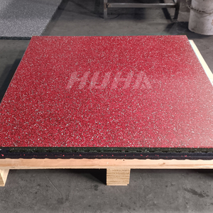 Gránulos de EPDM <span class=keywords><strong>HUHA</strong></span> al 70% de Fábrica, Capa Resistente al Desgaste, Suelo de Goma para Fitness, Baldosas de Goma de 20-50 mm de Espesor para Gimnasio con Sistema de Bloqueo por Clic - Product Image 1