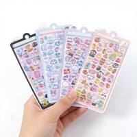 Autocollants décoratifs 3D en PVC personnalisés, autocollants en relief Kawaii, autocollants en forme de bonbons pour coque de téléphone, carnet, albums, autocollants 3D