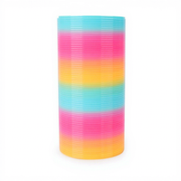 Jouets de rue magiques pour enfants, lanternes, mini ressorts en mousse de silicone éducatifs arc-en-ciel, 15 cm, jouet anti-stress