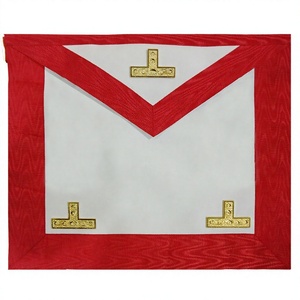DELANTAL MASÓNICO REGALIA MASTER MASON BLUE LODGE ASSR DELANTAL-FREEMASON ASSR DELANTAL ROJO - Product Image 1