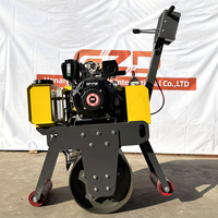 Compacteur routier mini à tambour unique GZD Factory OEM, machine à rouleaux vibratoires avec moteur diesel Changfa