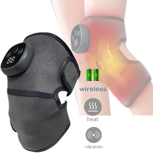 新的3合1应该带 & 膝盖支撑 & 肘部电加热振动膝盖支撑按摩器肘部腿部带热量缓解疼痛