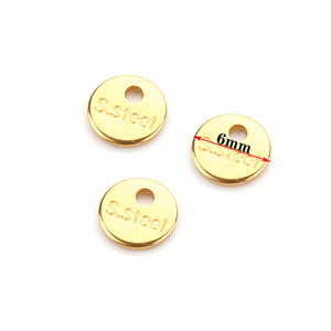 Etiquetas de acero inoxidable chapadas en oro de diferentes formas para la fabricación de pulseras, grabado de logotipos, accesorios de joyería - Product Image 3