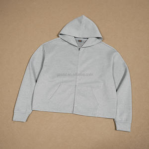 الرجال أبلى فارغة كبيرة الحجم اقتصاص بوكسي سحاب لينة طبقة الهواء هوديس + سترة سكوبا مع هودي وجيب - Product Image 4