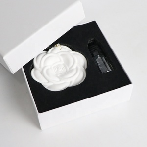 Stocked Hanging Scented Car Wardrobe Air Freshener <strong>Ceramic</strong> Aroma Plaster Porcelain Flower Home Fragrance Essential Oil <strong>Diffuser</strong> - Product Image 1