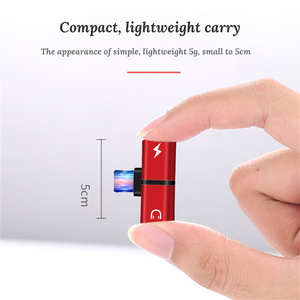 Nuevo <span class=keywords><strong>convertidor</strong></span> de adaptador de conector de <span class=keywords><strong>audio</strong></span> Mini 2 en 1 de 8 pines Características de carga y auriculares para teléfono móvil iPhone 11Pro - Product Image 3