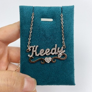 <span class=keywords><strong>Collana</strong></span> Personalizzata da Donna in Acciaio Inossidabile Placcato <span class=keywords><strong>Oro</strong></span> 18K <span class=keywords><strong>con</strong></span> Targhetta Personalizzabile e Diamante - Product Image 5