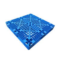 Palettes d'entrepôt en plastique recyclé robuste à usage intensif, à simple face, empilables à 6 voies, en HDPE et PP, charge statique de 7000 kg pour le transport de marchandises