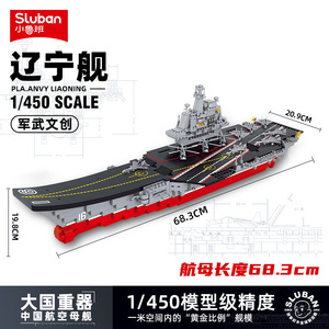 Little Luban B1188-0388 Fujian Liaoning <span class=keywords><strong>Shandong</strong></span> Bismarck, modelo de bloques de construcción ensamblables de un <span class=keywords><strong>portaaviones</strong></span> de la clase Bismarck. - Product Image 3