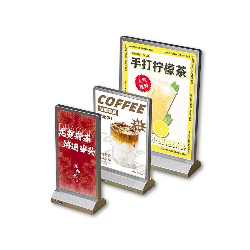 Tablero de menú luminoso de carga, a4a5, póster de escritorio de doble cara, pantalla de etiqueta de precio de caja de luz
