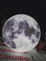 4m 5m 6m 7.5m Ballon géant à éclairage LED pour lune Ballon gonflable pour décoration planète système solaire