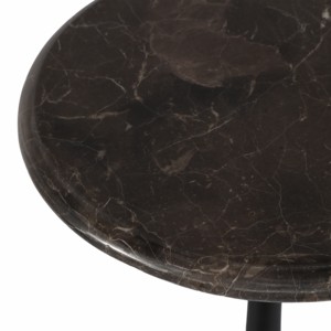 Tavolino d'Appoggio in Marmo, Piccolo Tavolo Rotondo per Camera da Letto e Soggiorno - Product Image 4