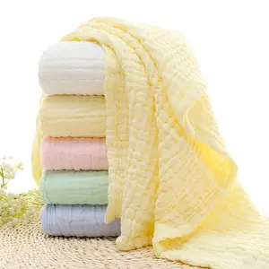 Lightweight Soft Breathable 100% Cotton 6-Layer Swaddle Muslin Gauze Baby Blankets