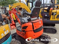 Miniexcavadora Kubota U17 Roja Compacta Usada, Pocas Horas de Trabajo, Buen Estado, Motor de 12.1kw, Caja de Cambios y Bomba