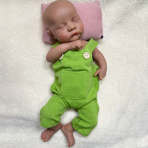 手作り 18 インチ リボーン ベベ フルボディ シリコーン ペイント済み/未塗装 5.7 ポンド 眠っている フロッピー 新生児 オープンマウス 男の子人形 クリスマス サプライズ ギフト - Product Image 5