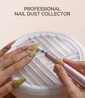 Ventilateur d'aspirateur compact de marque privée filtre réutilisable manucure pédicure dépoussiéreur d'ongles dépoussiéreur pour salon et usage domestique