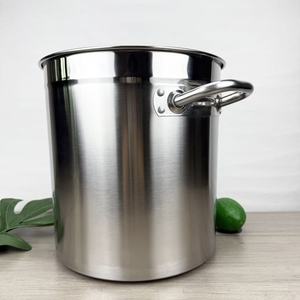 5.0商業レストラン大型クッキングポットスープストックポットステンレス鋼ヘビーデューティ調理器具誘導大きなクッキングポット - Product Image 3