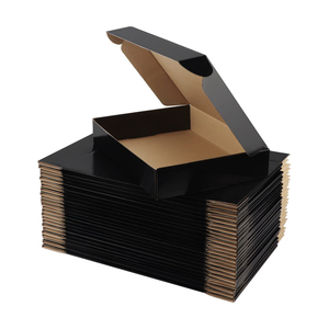 Wholesale Custom Black Kraft Paper Corrugated Cardboard Carton Delivery Packaging Box for Mail