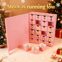 Boîte à tiroir rigide de luxe coulissante avec doublure en éponge gaufrée pour friandises pour chiens, bougies de Noël, pots de bougies, maquillage et cosmétiques, disponible en versions 25 jours et 24 jours Ramadan