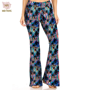 Leggings Deportivos Meiyang con Estampado Personalizado para <span class=keywords><strong>Mujer</strong></span>, de Cintura Alta, Control de Abdomen, Elásticos en 4 Direcciones, Corte Acampanado, Tallas Grandes, Pantalones de Yoga con Efecto Levanta Glúteos - Product Image 1