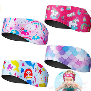 Wholesale Adjustable Swimming Headband <b>Hat</b> for Kids Adults Children Neoprene Swimmers Waterproof Ear Hair <b>Band</b> Men Women - Product Image 1