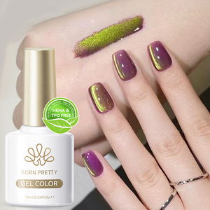 Sinh ra khá 10ml chuyên nghiệp Cateye Nail Gel đánh bóng Nho tím không mùi ngâm tắt UV LED Cat Eye Gel Polish cho Thẩm mỹ viện - Product Image 2