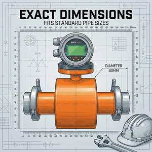 Cao accuray 0.2% IP68 24VDC DN50 DN100 điện từ đo lưu lượng cho các thiết bị nước đo lường - Product Image 6