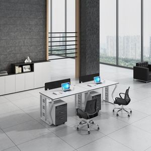 Modern Modular White Office Furniture Workstation Working 1 2 4 6 8 Seater Office <b>Work</b> <b>Station</b> Desk Table for Employee - Product Image 1