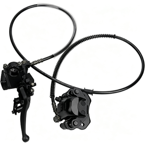 Ensemble de freins à disque hydrauliques arrière avec étrier de frein et plaquettes pour ATV <span class=keywords><strong>Quad</strong></span> de 50cc à 125cc - Product Image 1