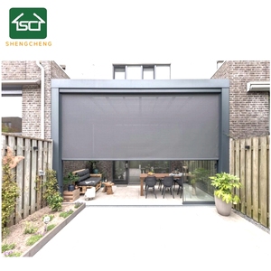 Écrans zippés en aluminium <span class=keywords><strong>pour</strong></span> patio, stores roulants automatiques <span class=keywords><strong>pour</strong></span> l'<span class=keywords><strong>extérieur</strong></span>, stores latéraux réglables <span class=keywords><strong>pour</strong></span> <span class=keywords><strong>véranda</strong></span> - Product Image 3