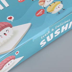 Venta al por mayor caja desechable para sushi con impresión offset y laminación brillante/mate para uso alimentario - Product Image 5