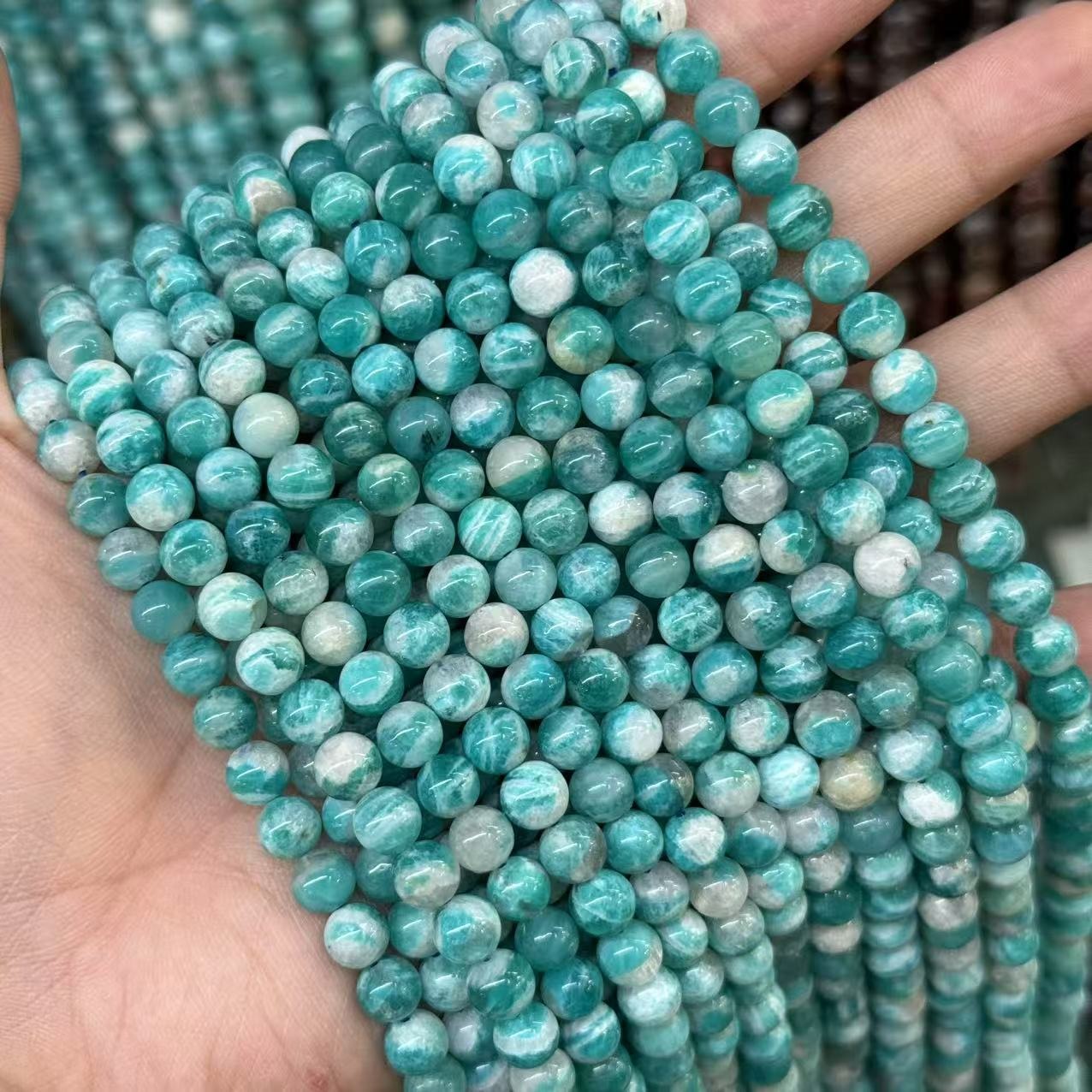 Amazonite Blu Russo 6mm (circa 60-63 perle)