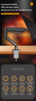 Swelix M1b Beweging Verstelbare Gaming Dual Laptop Lcd Dubbele Gasveer 17-35 Inch Monitor Armen Mount Standaards