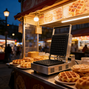 Machine à gaufres verticale électrique, machine à gaufres commerciale pour cuisine professionnelle, gain de place - Product Image 1