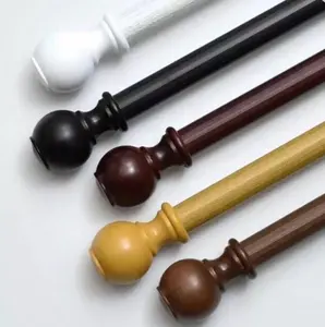 China factory High Quality Wooden Curtain rod drapery curtain pole wood