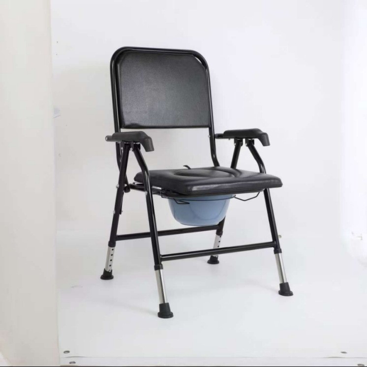 Estilo 6: Silla de inodoro con respaldo cuadrado, de tubo de hierro pintado con aerosol.