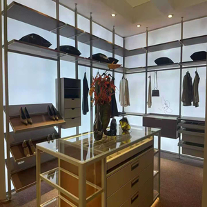 Présentoir personnalisable en couleur et en taille avec éclairage LED, panneau arrière en verre, imperméable et recyclable, étagère à niveaux, finitions variées - Product Image 2