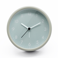 Horloge de bureau en métal moderne et minimaliste de 4 pouces Décoration intérieure personnalisée Café Hôtel Réveil étudiant Alarme Affichage à quartz Aiguille