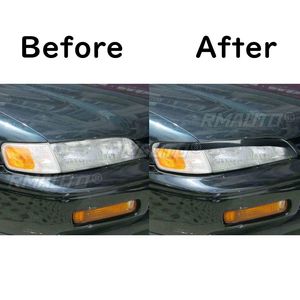 1 par de cubiertas embellecedoras de fibra de carbono auténtica para faros delanteros de coche, tipo ceja/párpado, para Honda Accord 1994 1995 1996 1997, cubiertas de lámparas, pegatinas para coche - Product Image 5