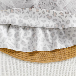 Abito estivo da principessa a maniche corte con stampa estiva per <span class=keywords><strong>bambina</strong></span> da 3 a 10 anni, lunghezza al ginocchio, linea ad A - Product Image 6