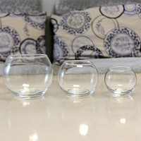 Bougeoirs ronds de haute qualité en forme d'aquarium Une variété de tailles de bougeoirs de décoration intérieure