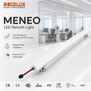 Éclairage LED magnétique Recolux pour remplacement des tubes fluorescents T5 T8, idéal pour la mise à niveau de l'éclairage de bureau - Product Image 1