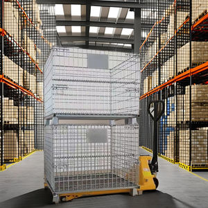 Conteneurs empilables pliables en treillis métallique pour le stockage en entrepôt, clôture, technique d'écran carré en métal soudé pour épicerie - Product Image 2