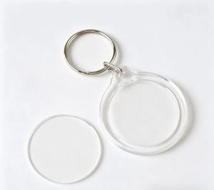 X48 Clear Round <b>Plastic</b> Acrylic Photo <b>Frame</b> Keychain Keyring <b>Picture</b> <b>Frame</b> Keychain for Diy Crafts - Product Image 1